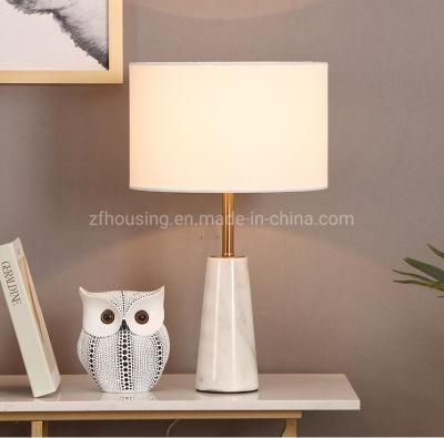 Hotel and Home Decoration LED Table Lighting White Marble Table Lamp Zf-Cl-010