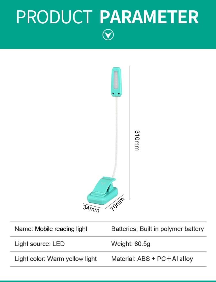 Rechargeable Reading Bright Warm 7 LED Book Light