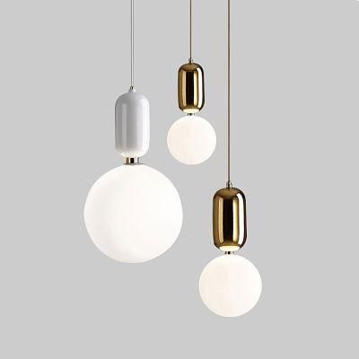 Round Glass Ball Small Drop Hanging Pendant Lamp Home Chandelier Lighting