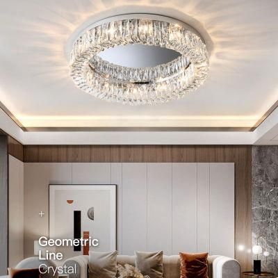Modern Crystal Ceiling Lamp Creative Living Room LED Lighting Bedroom Pendant Light