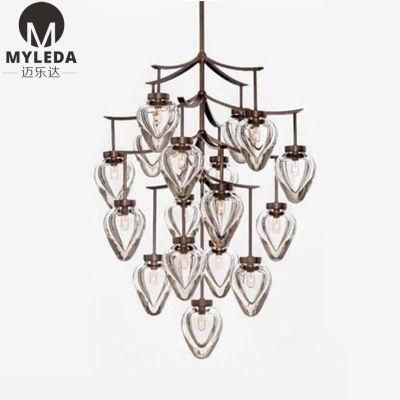 Custom Made Luxury Large Decorative Crystal Glass Chandelier for Hotel