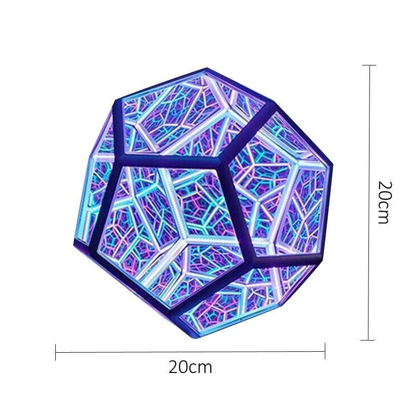 Dropshiping Creative LED Backdrop Light Decoration Infinite Dodecahedron Color Art Light