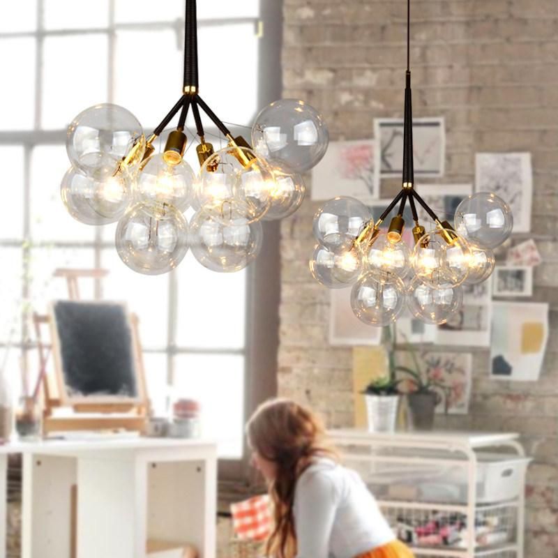 Clear Glass Bubble Decorative Ball Creative Pendant Light Haning Lamp