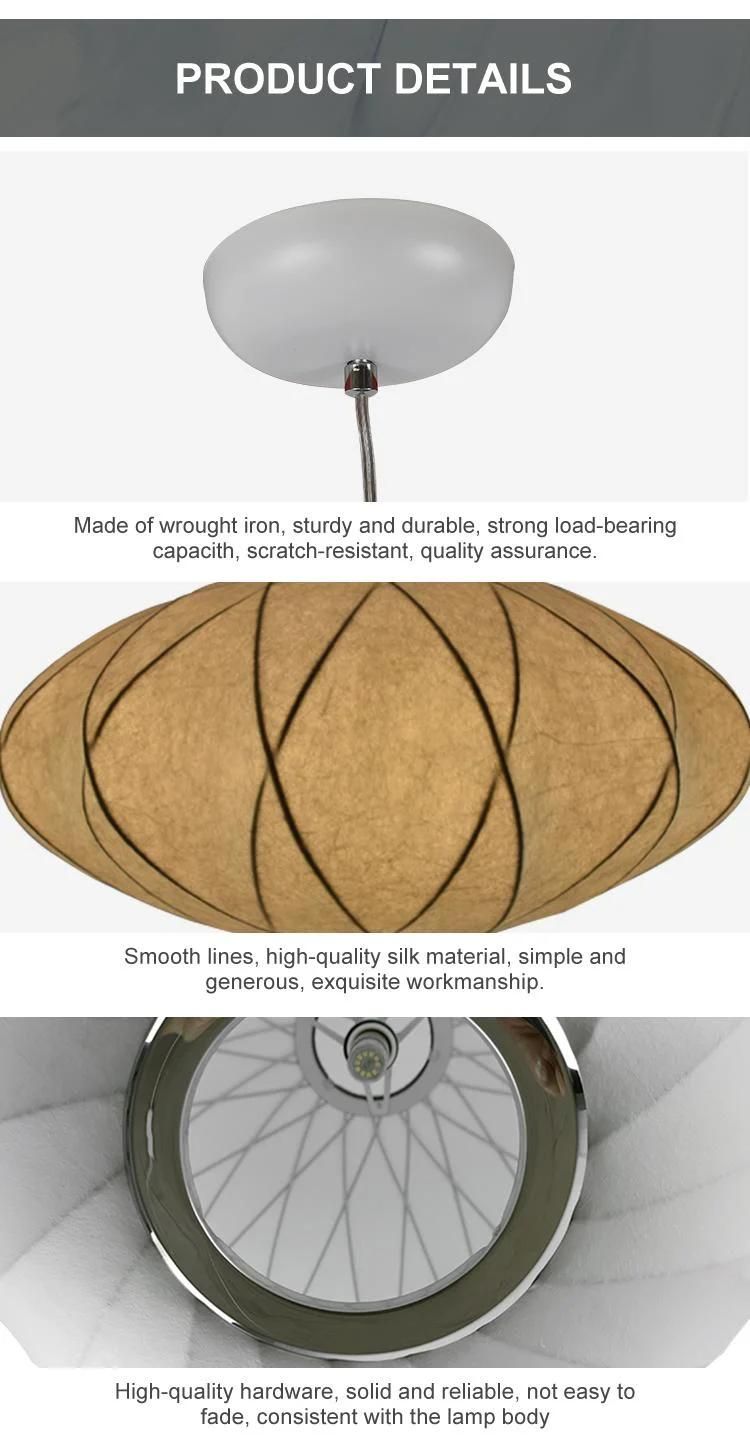 Hot Sale E27 Vintage Home Decor Pendant Light Rustic Retro Loft Silk Cocoon Hanging Lamp