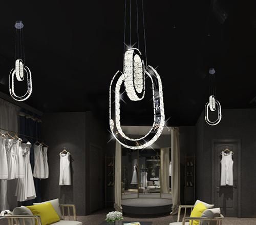 LED Crystal Pendant Light Modern Hanging Lighting for Indoor Decoration