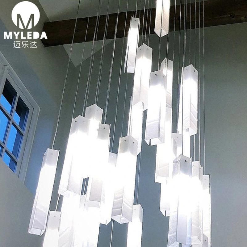 Modern Stair Duplex Decoration Handing Lamp LED Pendant Light Lighting Chandelier