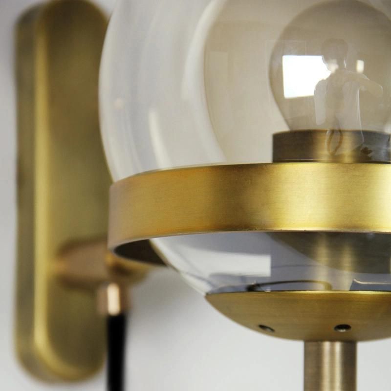Industrial Wind Wall Lamp Retro Iron Hotel Corridor Bedside Glass Ball Wall Light