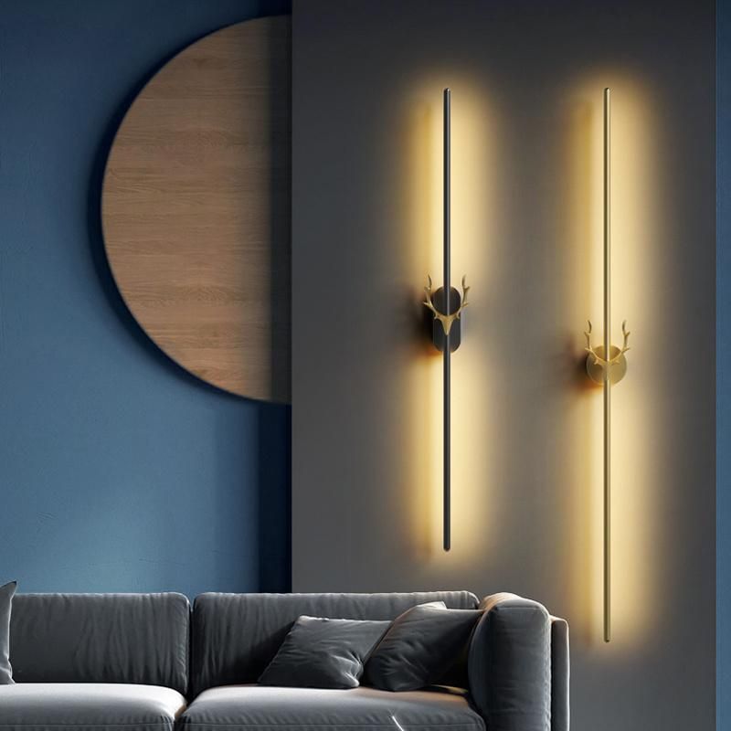 Strip Wall Lamp Modern Bedroom Bedside Light Luxury Living Room Hotel Corridor LED Wall Lamp