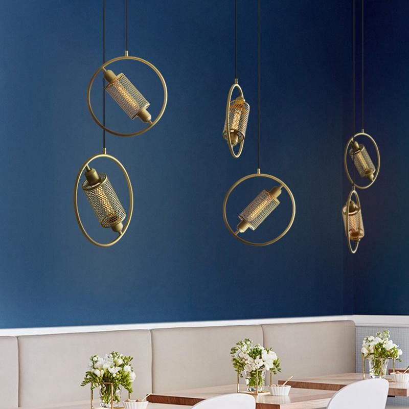 Simple Round Pendant Light Industrial Creative Personality Bedroom Cafe Decorative Postmodern Pendant Lamp (WH-AP-110)