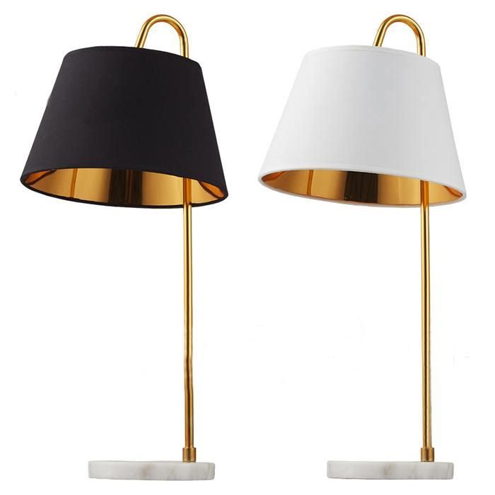 Golden Architectural Design Black Cloth Lampshade LED High Quality Best Price Low Cheap Modern Luxury Floor Lighting Studio Stand Light Table Lamp for Home Hote