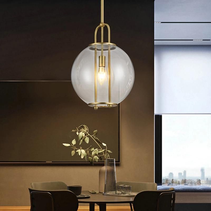 European Modern Living Room Bedroom Restaurant Hotel Model Room Bubble Ball Glass Pendant Light