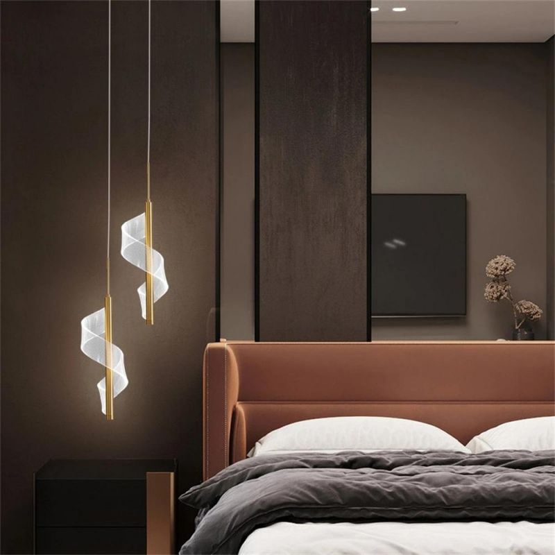 Nordic Modern Minimalist Living Room Study Parlor Wall Chandelier Creative Bedside Small Pendant Lights Guide Acrylic LED Lamps