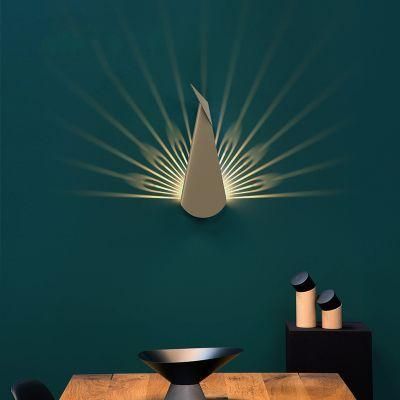 Peacock LED Wall Lamps Modern Wall Light for Bedroom Bedside Lamp (WH-OR-25)