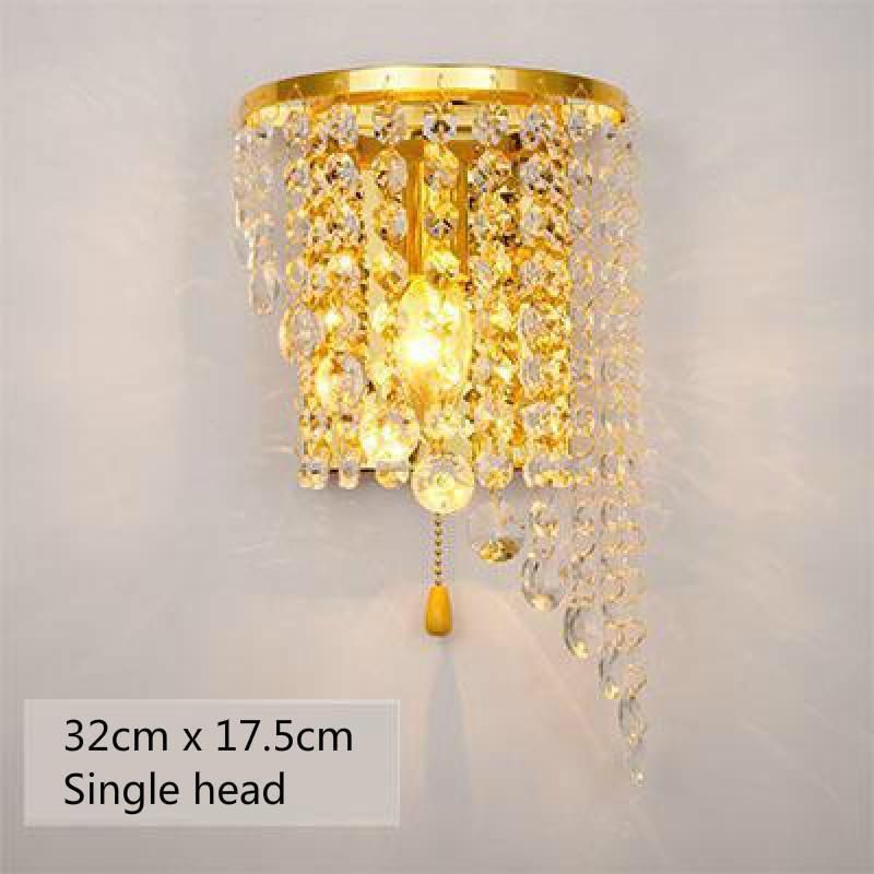 Indoor Home Sconce Crystal Wall Light Chrome Left Right Silver Wall Lamp Sconce (WH-OR-154)