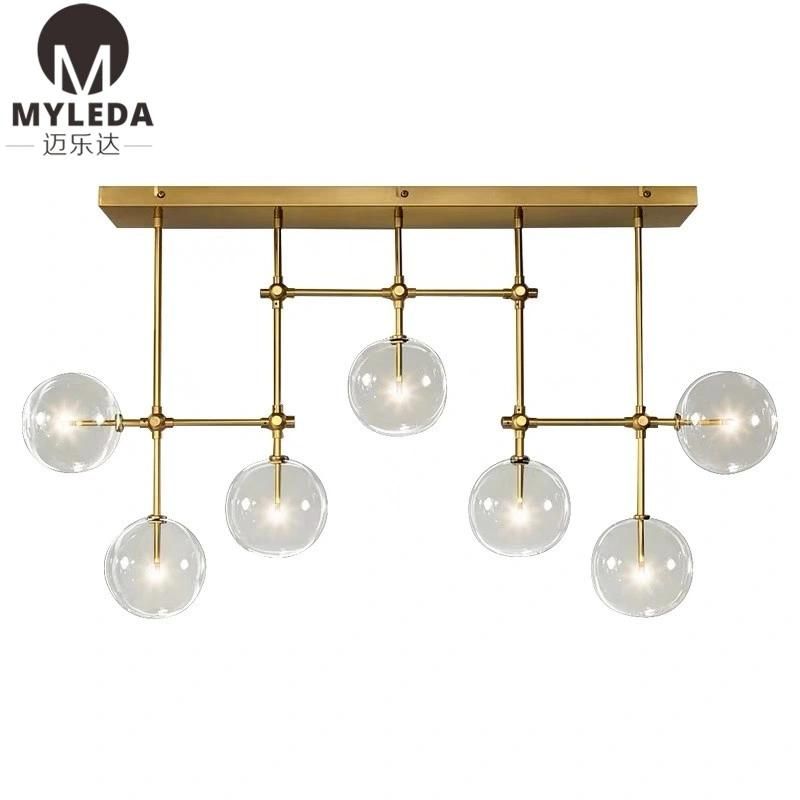 White/Clear Dining Bar LED Ceiling Glass Bulb Globe Pendant Lighting Chandeliers Modern Glass Ball Hanging Lamp