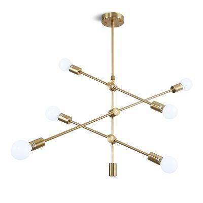 Zhongshan Home Lighting Chandelier Light Factory Wholesale Nordic Decorative New Modern T6 Head Simple Nodic Bedroom Chandelier Pendant Light