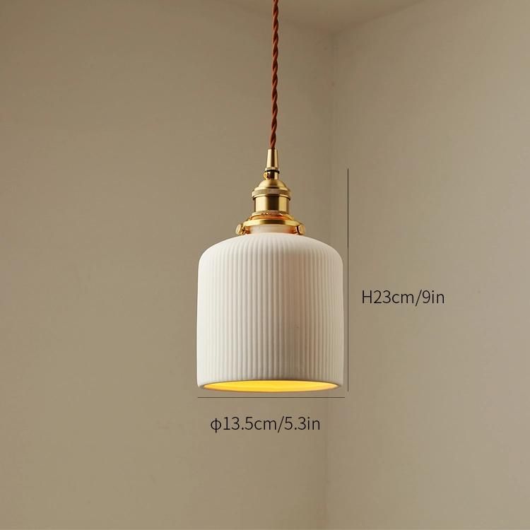 Japanese Style Lamp Personality Creative Pendant Light Luxury Simple Dining Room Bar Retro Pendant Light (WH-AP-238)