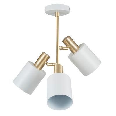 Biba White &amp; Brass 3 Light Electrified Pendant