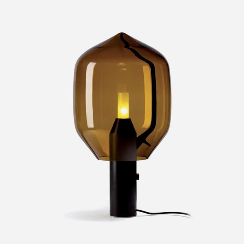Postmodern Creative Marble Living Room Art Bedside Glass Lamp
