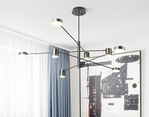 Modern Fashion Black Gold White LED Ceiling Suspended Chandelier Light