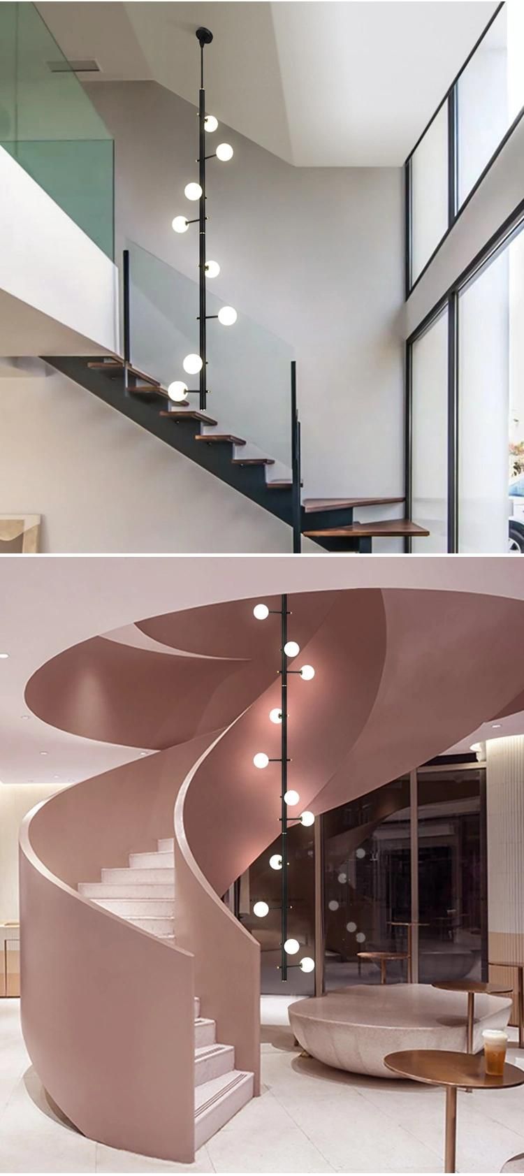 Modern Style Decorative Staircase Commercial Custom Project Luxury LED Chandelier Light