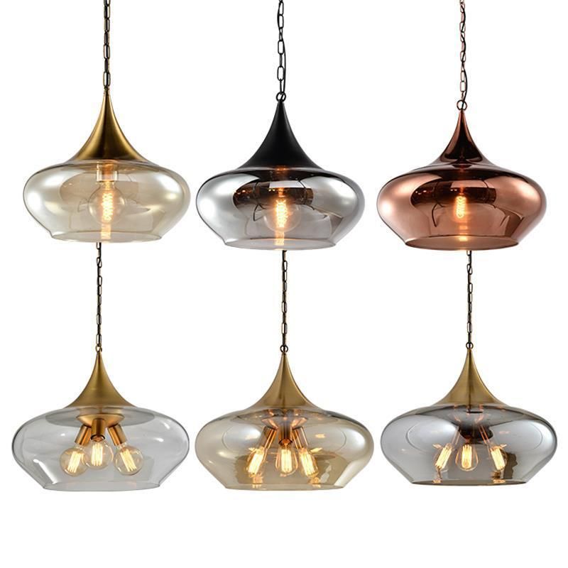 LED Hot American Style Atmosphere Home Villa Indoor Decoration Glass Lampshade Luxury Metal Chandelier Ceiling Pendant Lamp
