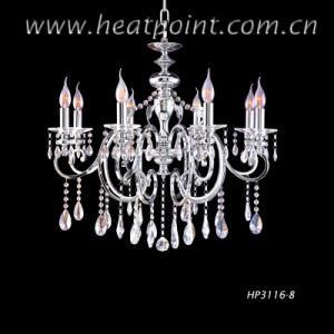 8-Light Crystal Chandelier Pendant with 40W/60W Lamp
