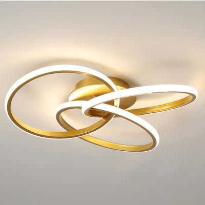 Art Superimposed Ring Design Ceiling Lamp Pendant Lamp Chandelier Bedroom Lamp