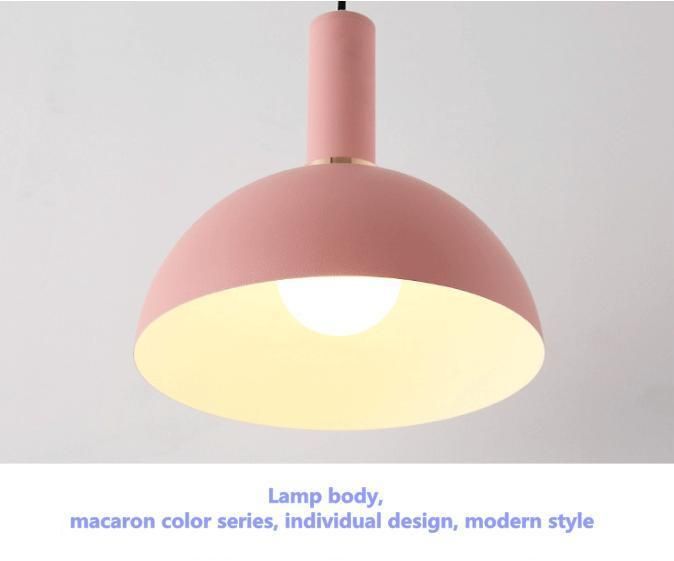 Hot Selling Wholesale Modern Minimalist LED 9W Chandelier Macaron Color Restaurant Cafe Light