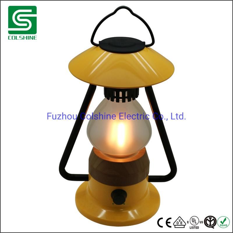 Portable Outdoor Antique Decorative Rechargeable LED Camping Lantern