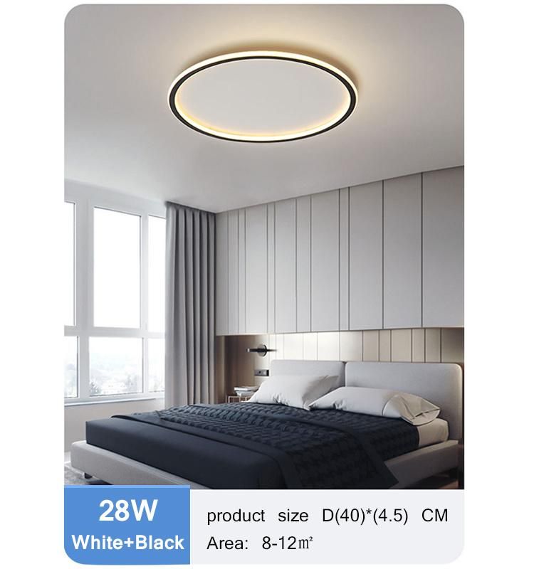 Modern Interior Bedroom Living Room Round LED Ceiling Light