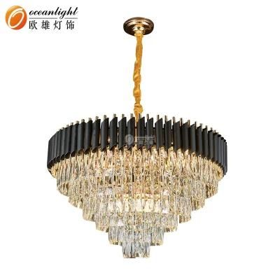 Hotel Crystal Indoor Luxury Long Pendant LED Lamp Chandeliers Lights