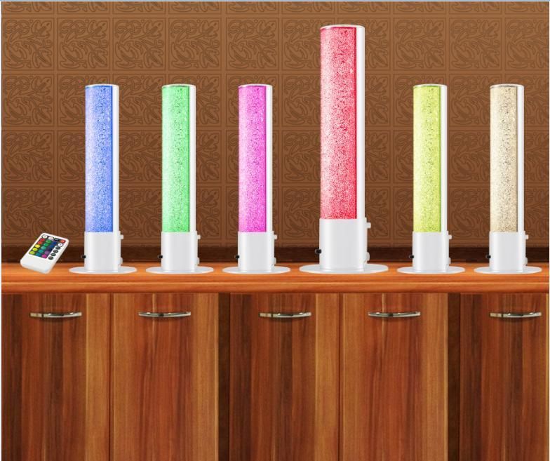 15 Years Guangdong Factory Yellow RGB Colorful Fashionable LED Metal Table Lamp with 24 Keys Remote Controller