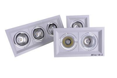 Die Casting Long Life Span Isolated Driver 2700-6500K Anti-Glare 3-in-1 Color 30W LED COB Square Spotlight Panel Light Downlight