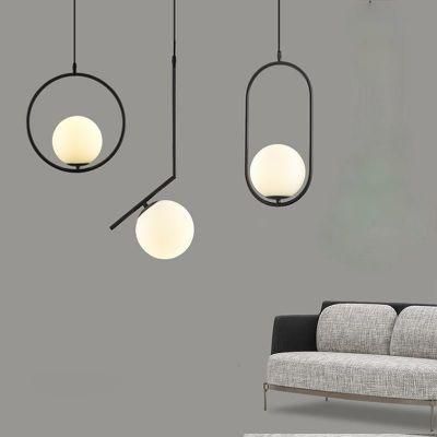 LED Pendant Lights Home Decoration Living Room Bedside Glass Black Suspension Lamp (WH-GP-39)
