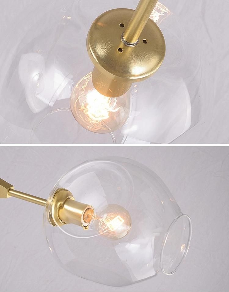 Nordic Scandi Stained Filament Bulb Ball Glass Blown Pendant Lights