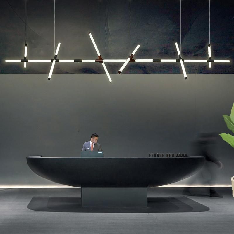 Modern Creative Lamp Tube Style Hotel Lobby Restaurant Chandelier Lamp