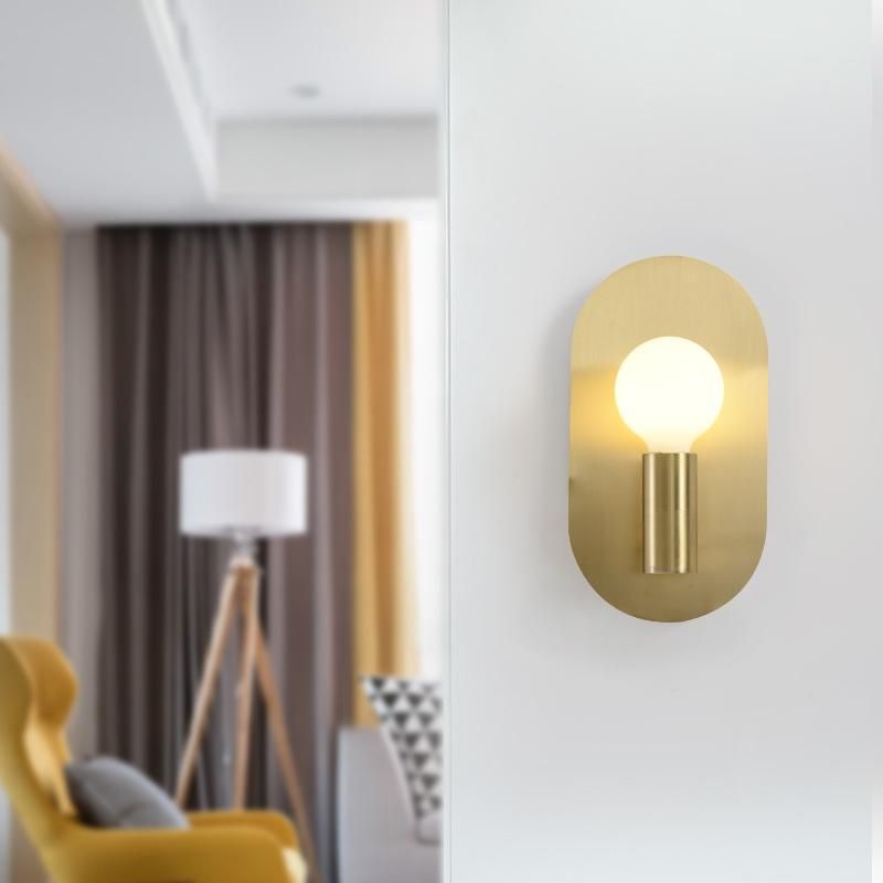 Modern Wall Lamp Stylish Brass Gold E27 for Living Dining Room Brass Wall Lamp (WH-OR-228)