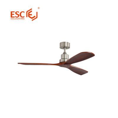 Ceiling Mounting 3 Blades AC 3speed Brush Nickle 52 Inch Ceiling Fan Light