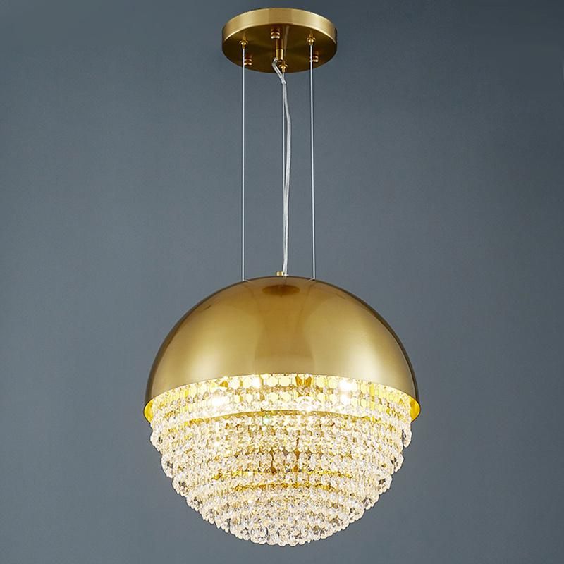 Ball Shaped Vintage Crystal Chandelier Bar Chandelier Bedroom Pendant Lamp