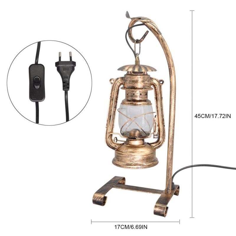 American Vintage Candle Table Light with Plug, Old Design Kerosene Lamp (WH-VTB-01)