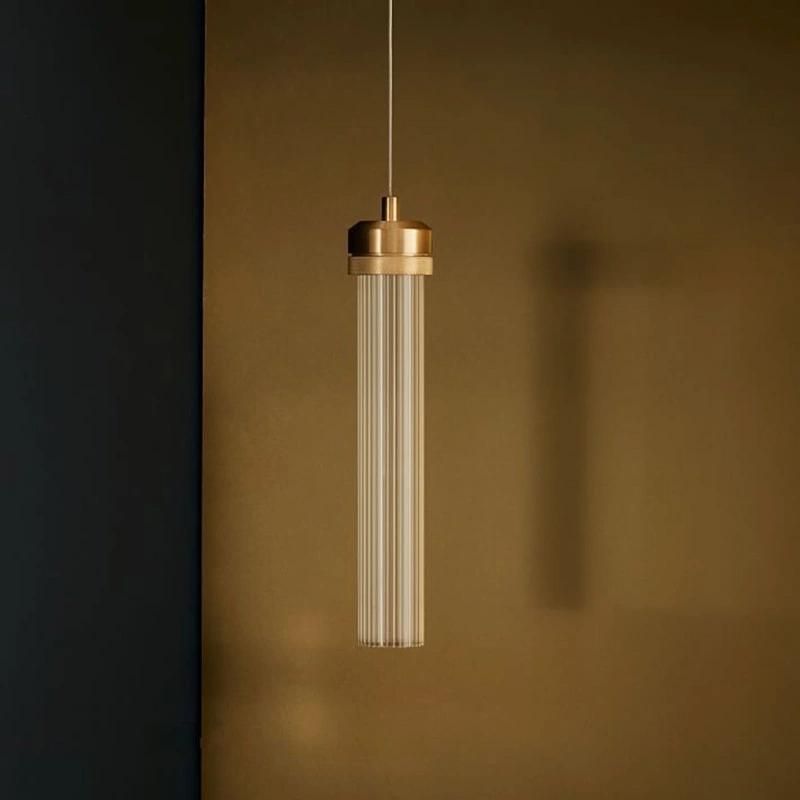 Post-Modern Creative Pendant Lamp Bedroom Bedside Josefa Modern Tube Shaped Long Glass Hanging Lamp (WH-AP-320)