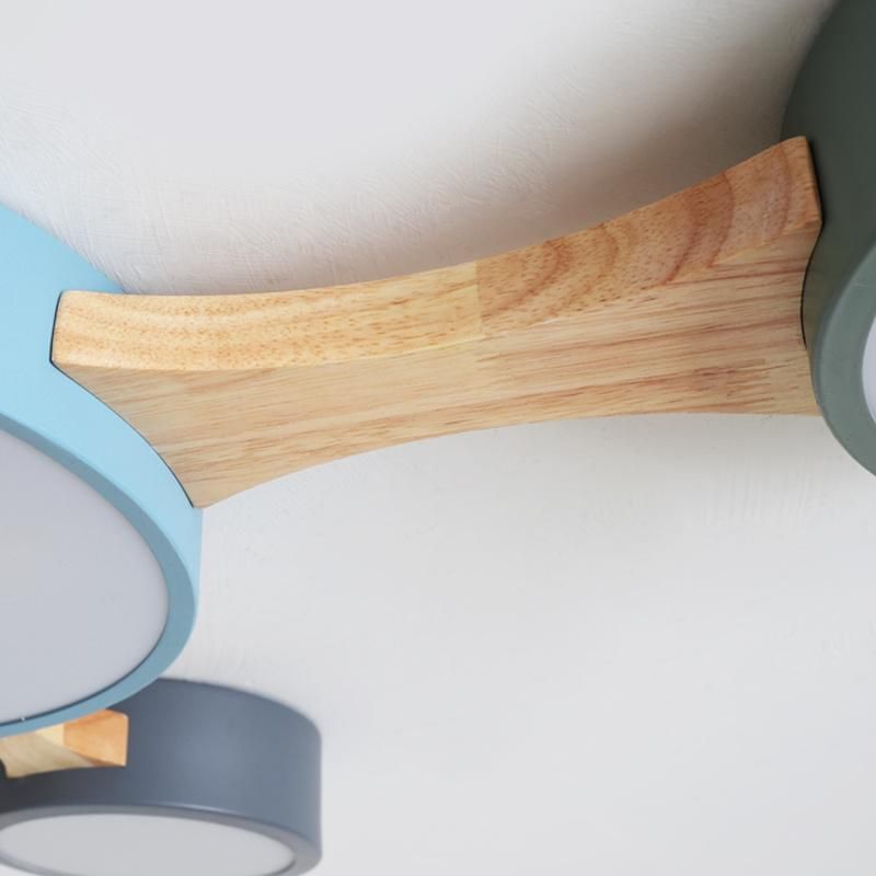 Macaron Color Living Room Light Creative Iron Simple Bedroom Lamp LED