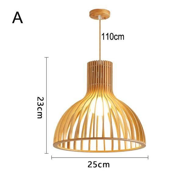 Modern Hand Made Retro Wooden Pendant Lights Japan Style Tea Room Secto Octo 4241 Pendant Lamp Droplight (WH-WP-41)