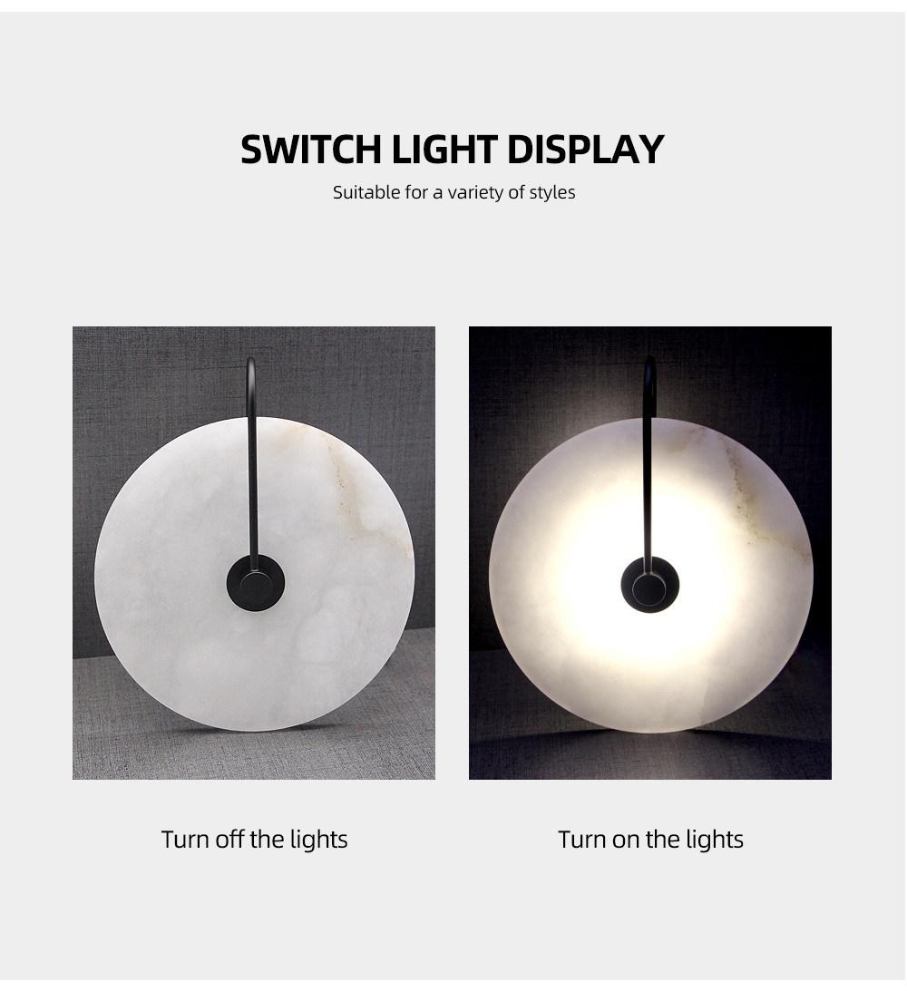 LED Novelty Light for Bedroom Living Room Porch Hotel Loft Wall Decor Light Unique Marble Lampshade LED Chip Wall Lamp