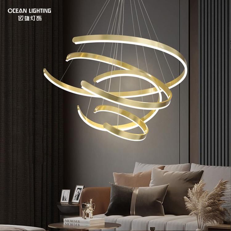 Ocean Lighting Wholesal Luxury Modern Indoor LED Gold Pendant Light