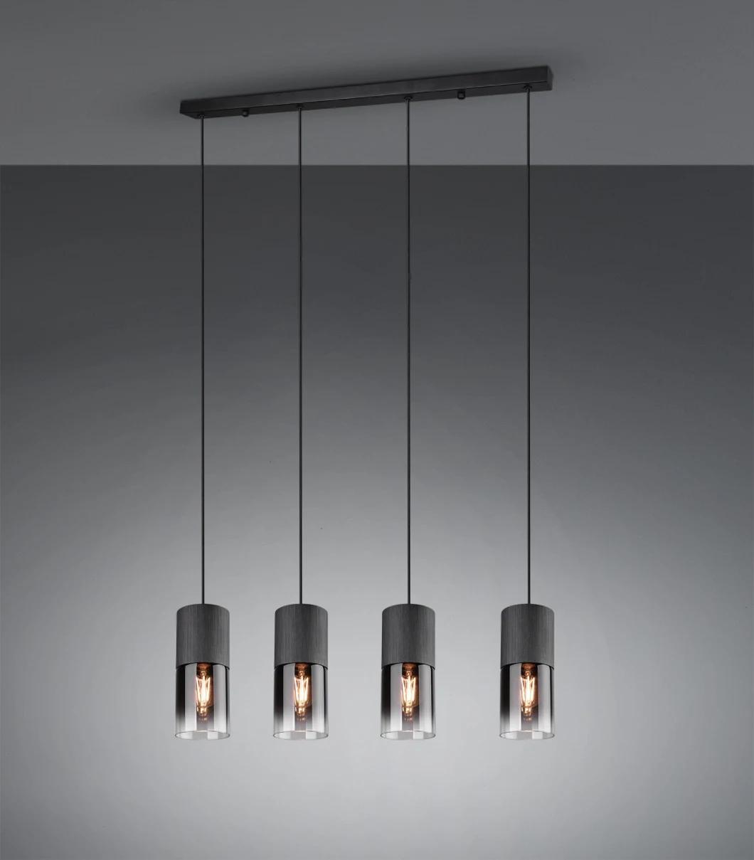 New Modern Decorative Three Shades E27 American Style Black Glass Pendant Lighting