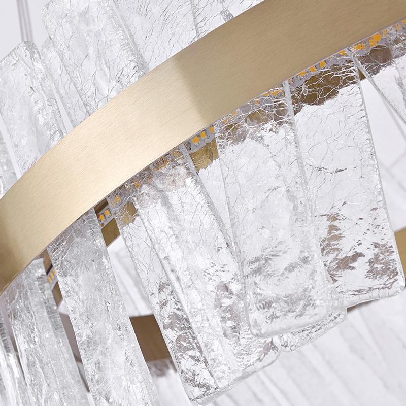 Golden Living Room Lamp Pendant Lamp Crystal Chandelier Bedroom Lamp Hotel