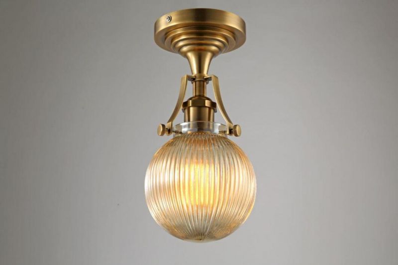 Industrial Decorative Retro Modern LED Lighting Chandelier Copper Iron Sphere Ball Glass Shade LED Pendant Ceiling Lamp Lighting Light for Home Indoor Bar
