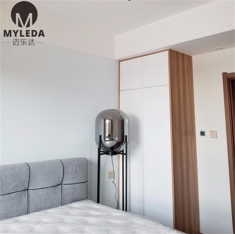 Indoor Modern Decoration Hotel Project Environment Glass Standing Floor Lamp